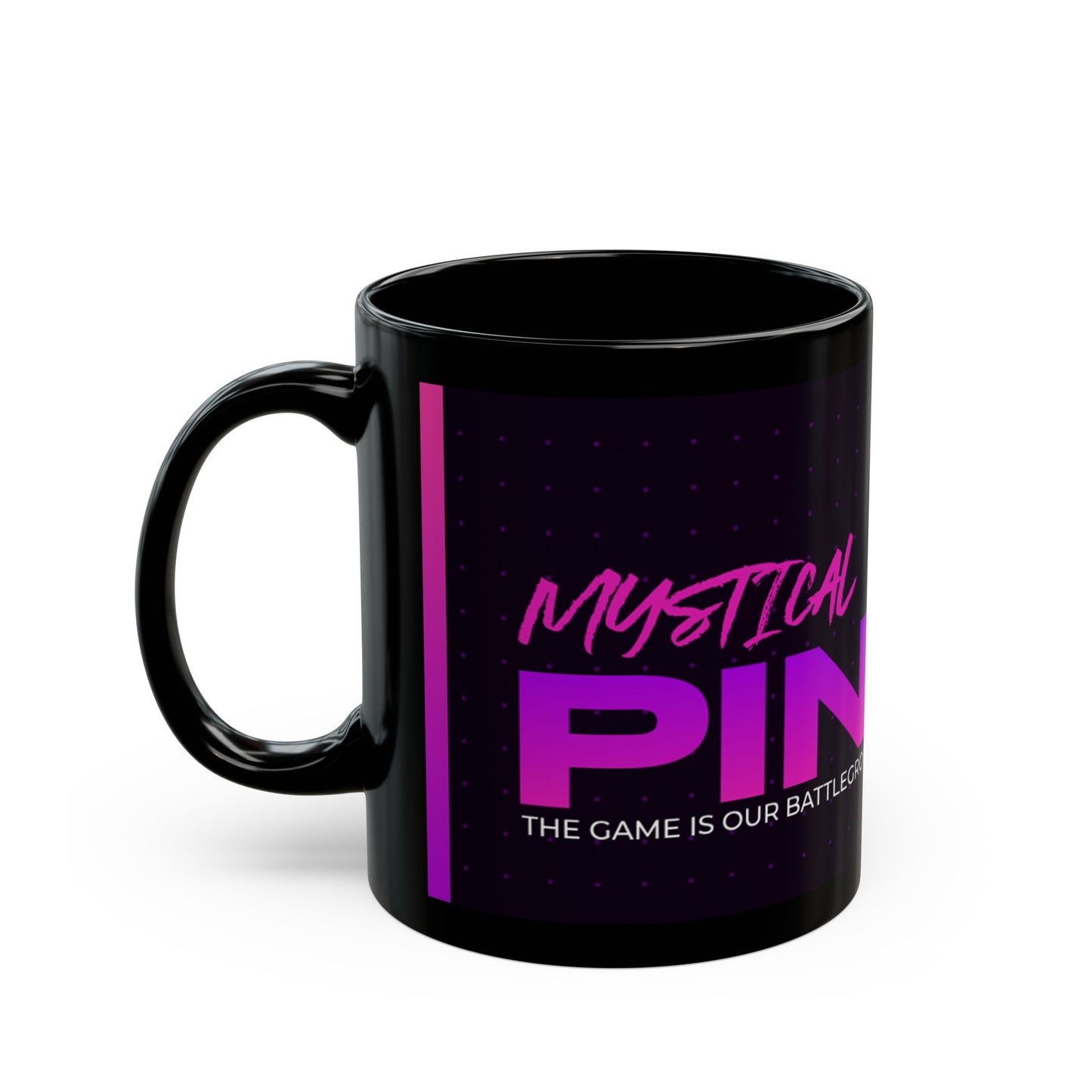 MYSTICAL PINK Inspired Black Ceramic Mug 11oz - Perfect Gift for Gamers
