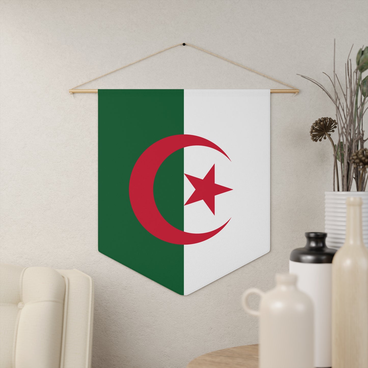 Algerian Flag Pennant - Decorative Wall Hanging