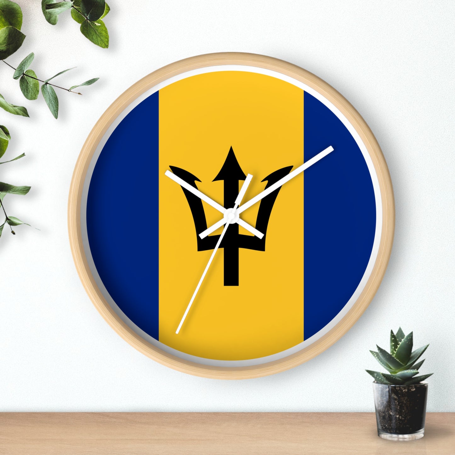 Barbados Flag Wall Clock - Perfect for Island Lovers and Home Decor