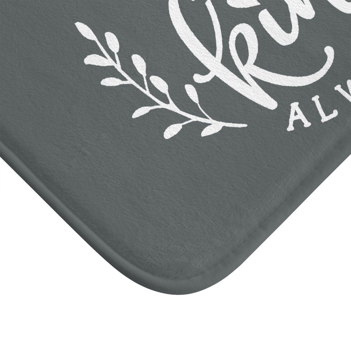 Bath Mat Bee Kind Always - Inspirational and Cozy Bathroom Decor