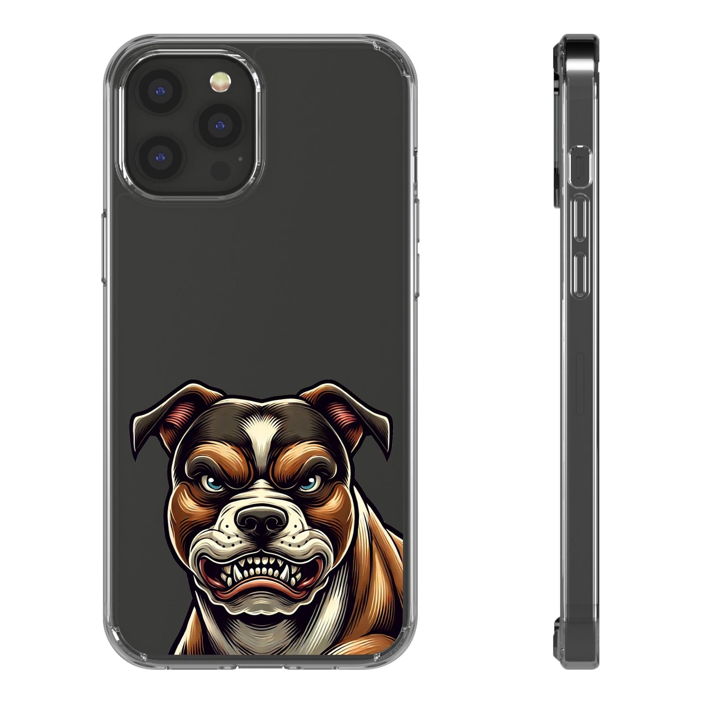 Pit Bull Print Clear Case - Perfect for Pet Lovers