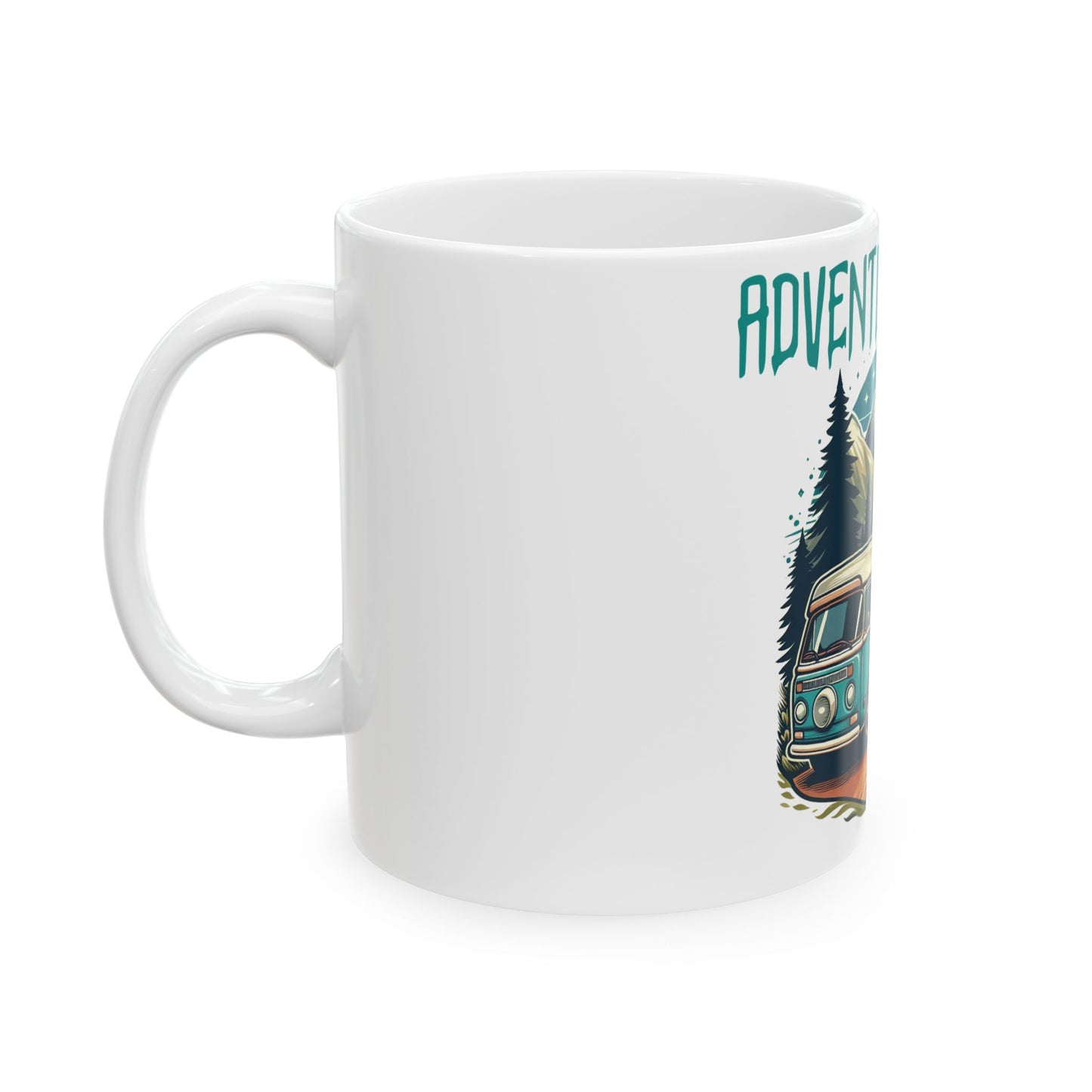 Adventure Awaits Ceramic Mug - Nature Lover's Coffee Cup (11oz, 15oz)