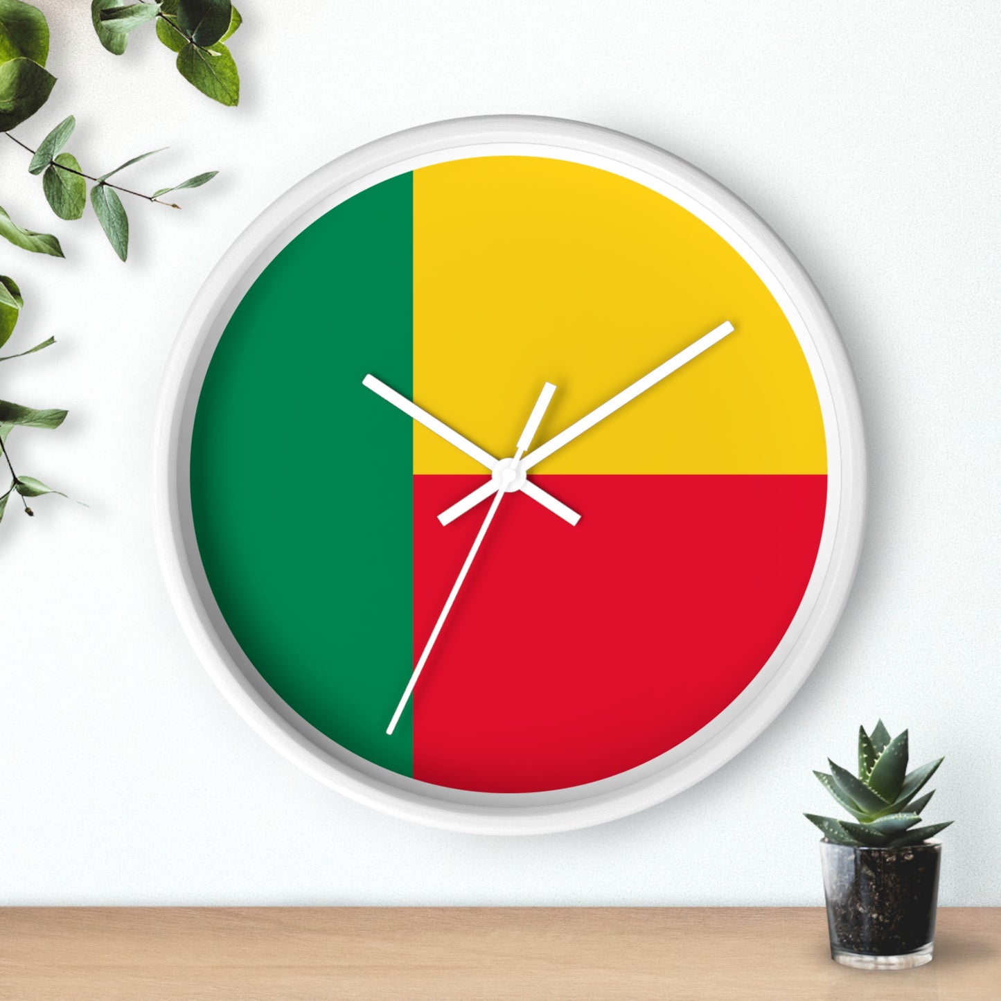 Benin Flag Wall Clock - Vibrant Home Décor for Cultural Enthusiasts