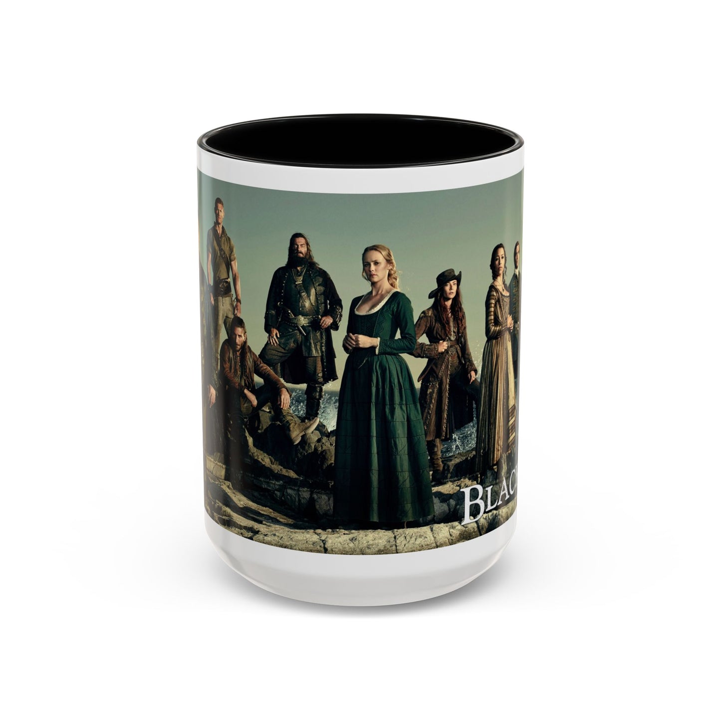 Black Sails Accent Coffee Mug - 11oz & 15oz | For Fans of Adventure & Pirates