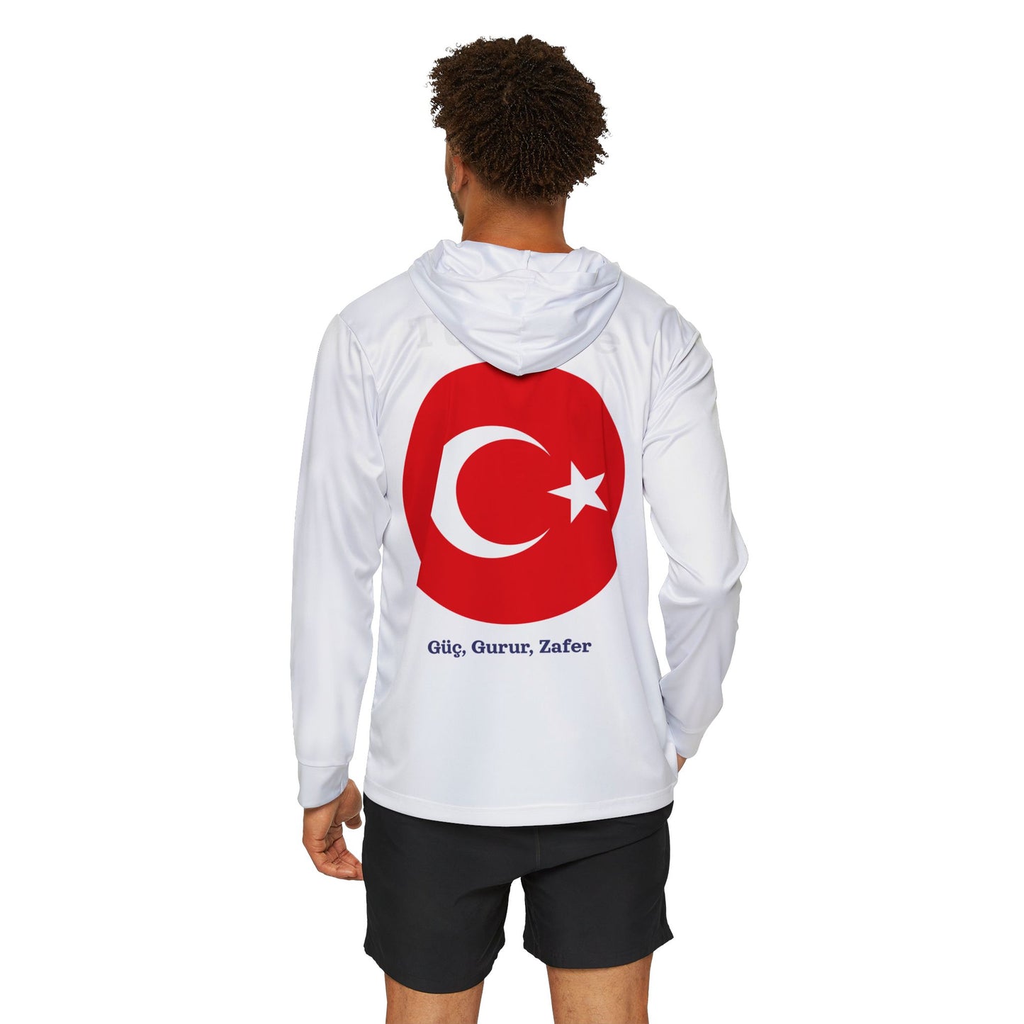 Men's Sports Warmup Hoodie with Turkey Flag - Ideal for Team Spirit