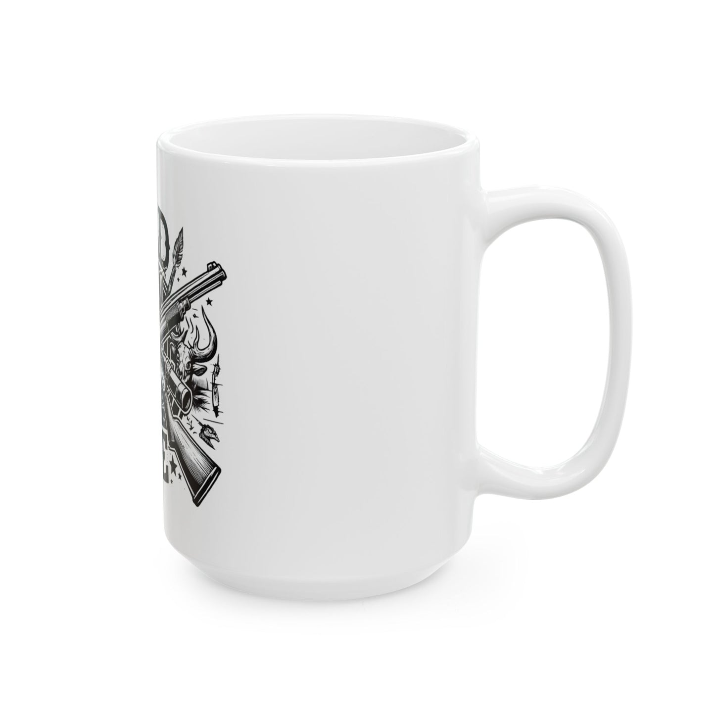 Wild Life Western Ceramic Mug - Cowboy & Gun 11oz & 15oz