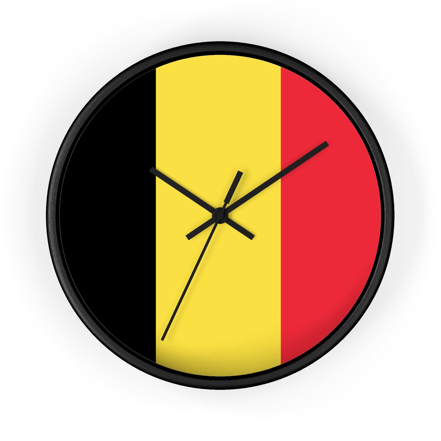 Belgian Flag Wall Clock - Timeless Home Decor for Belgium Lovers