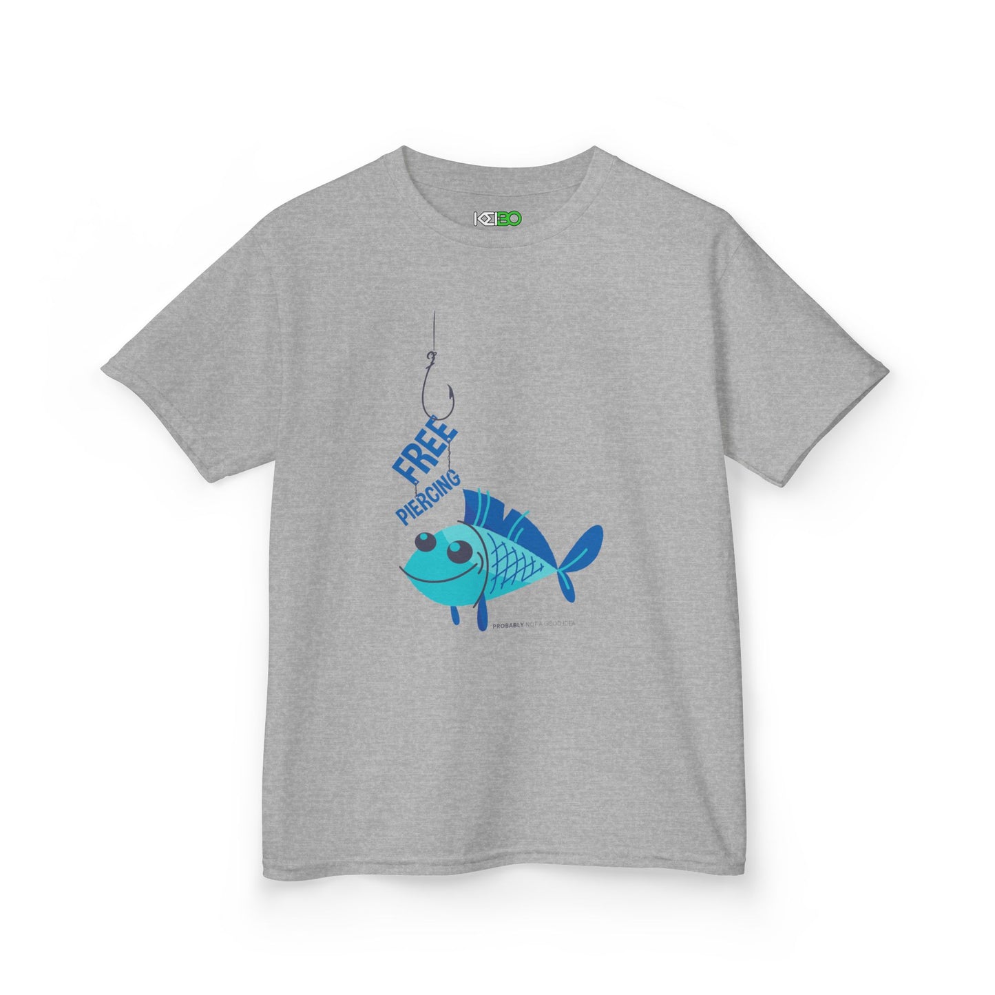 Kids Fishing Adventure T-shirt for Girls - "Free to Swim" Design