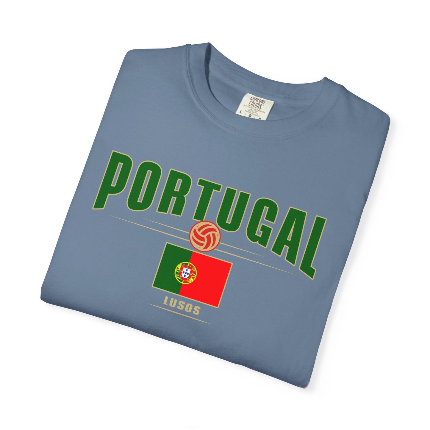 Portugal Garment-Dyed Unisex T-shirt - Perfect for Sports Events & Celebrations