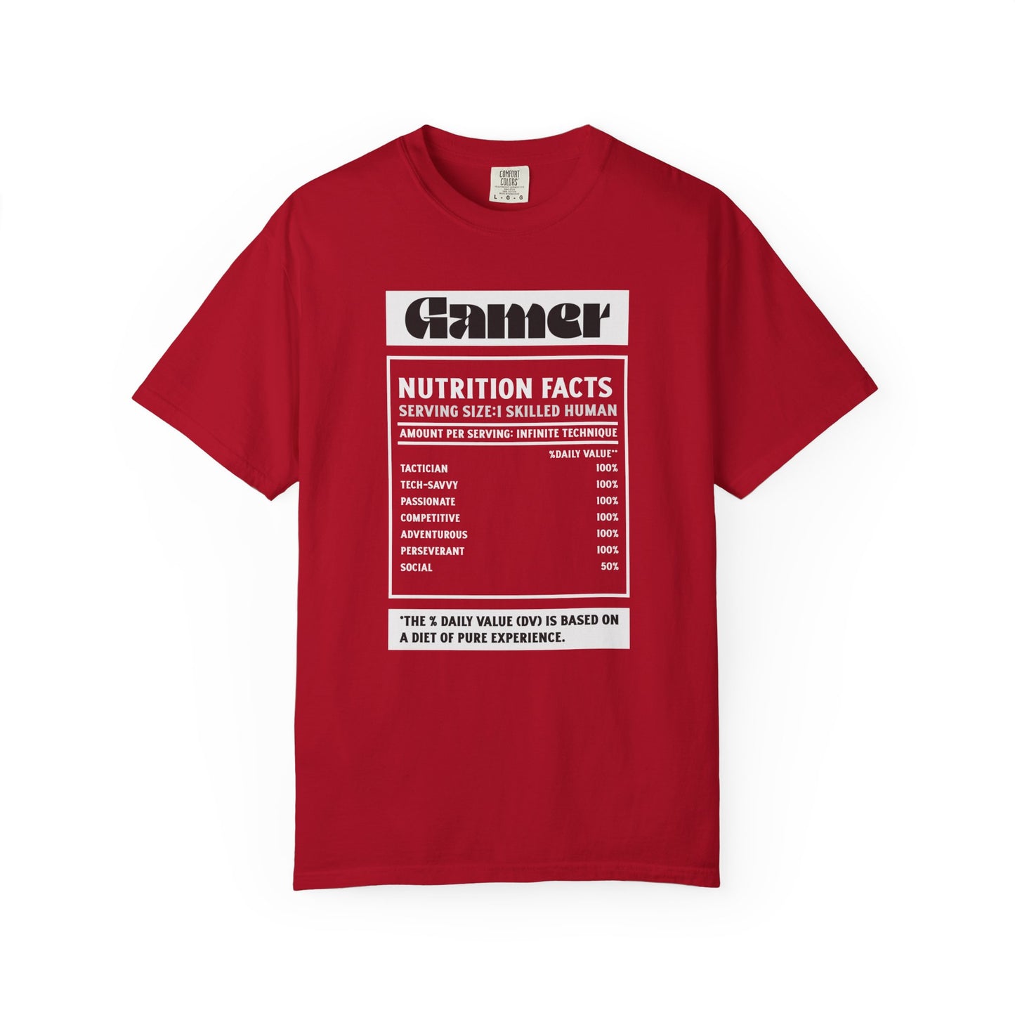 Gamer Nutrition Facts Unisex T-Shirt