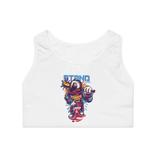 Stand Out Graphic Sports Bra for Active Lifestyle