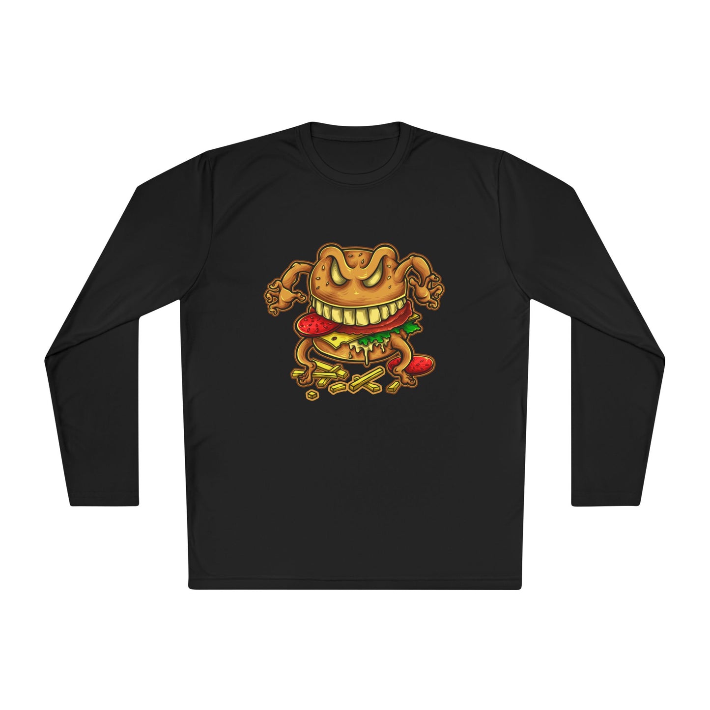 Men's Funny Burger Frog Long Sleeve Tee