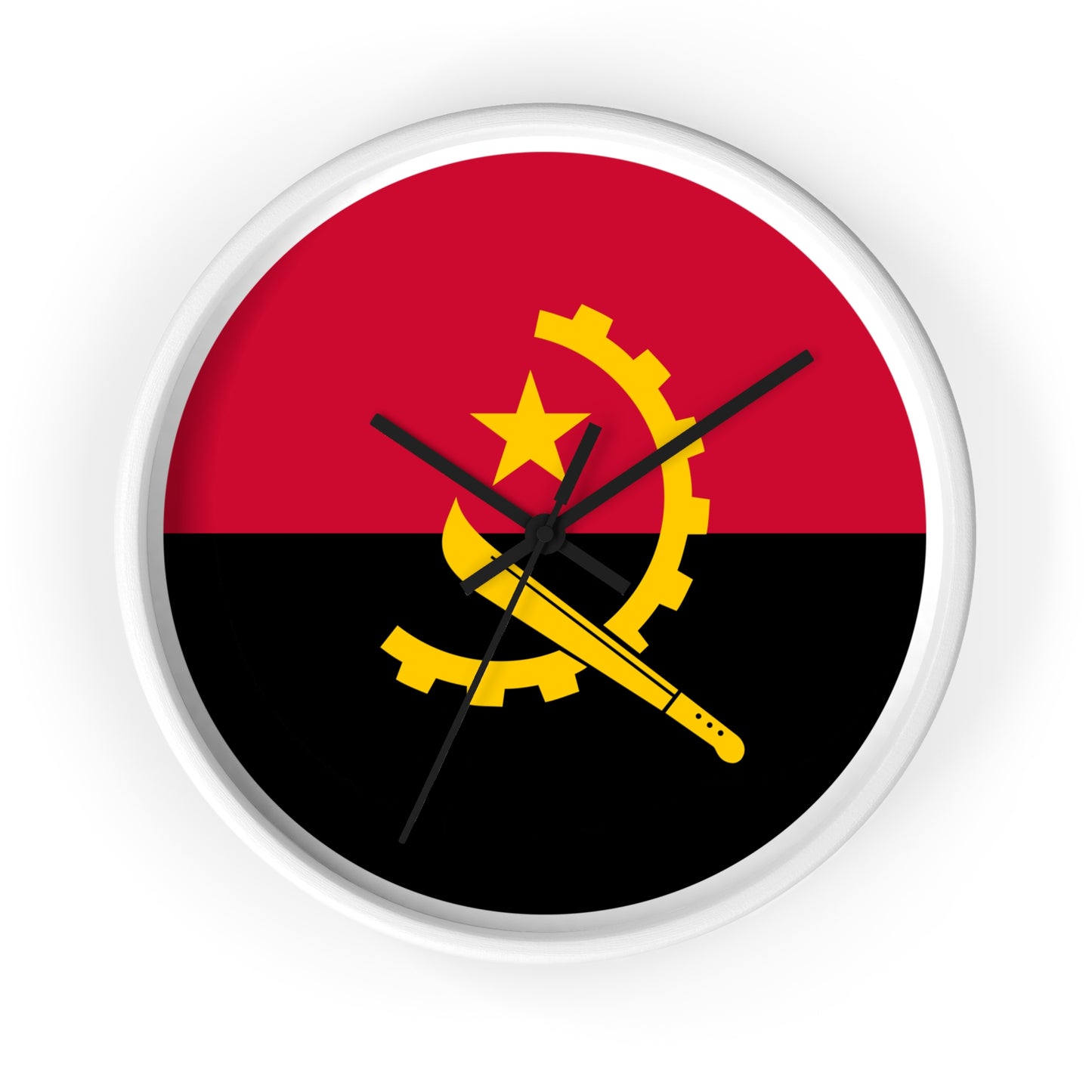 Angola Flag Wall Clock - Stylish Home Decor for Patriotic Enthusiasts