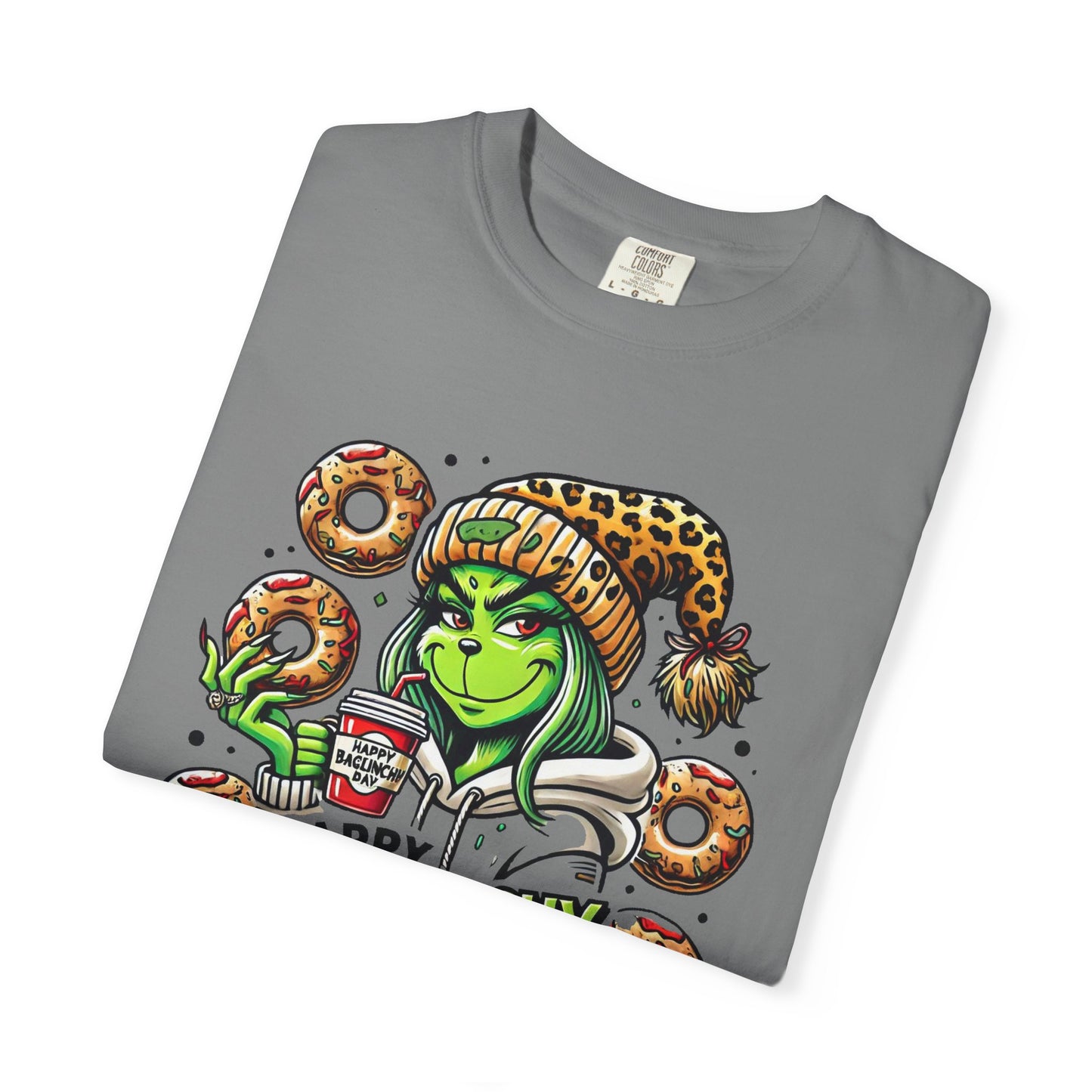 Happy Bagels Day Unisex T-Shirt with Grinchy Design