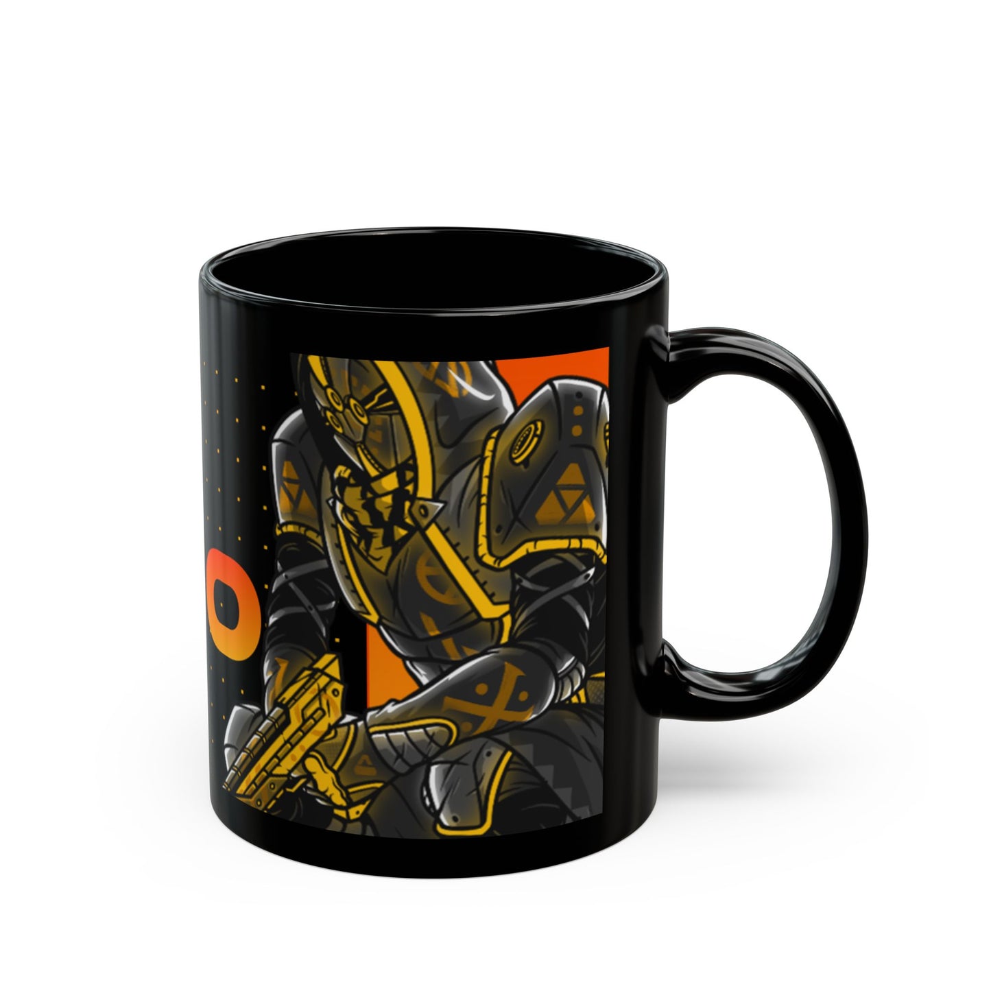 Cyberpunk Warrior-Themed Gaming Black Mug - Perfect for Gamers