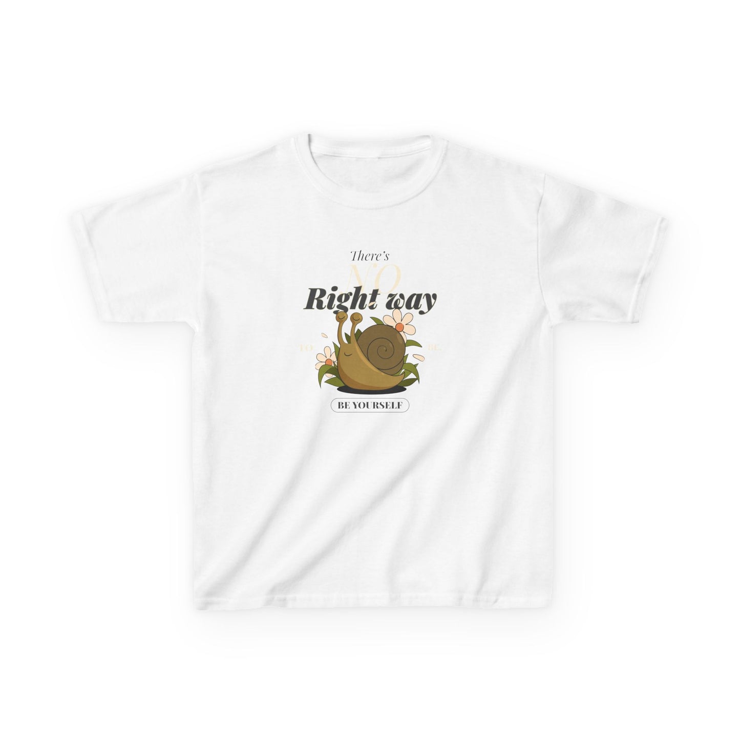 Kids Tee Snail Graphic 'There's Right Way' Inspirational T-Shirt