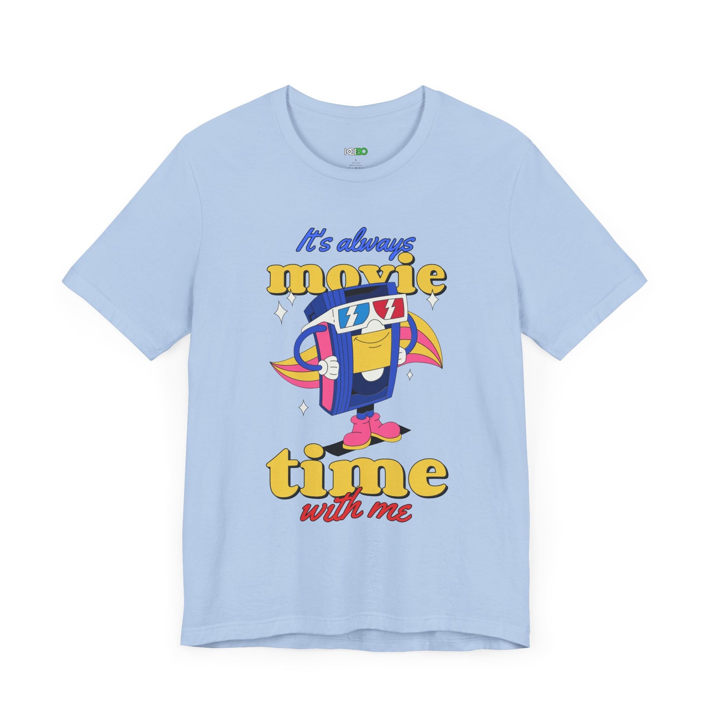 Movie Time Men's Jersey Tee - Fun Graphic T-Shirt for Film Lovers