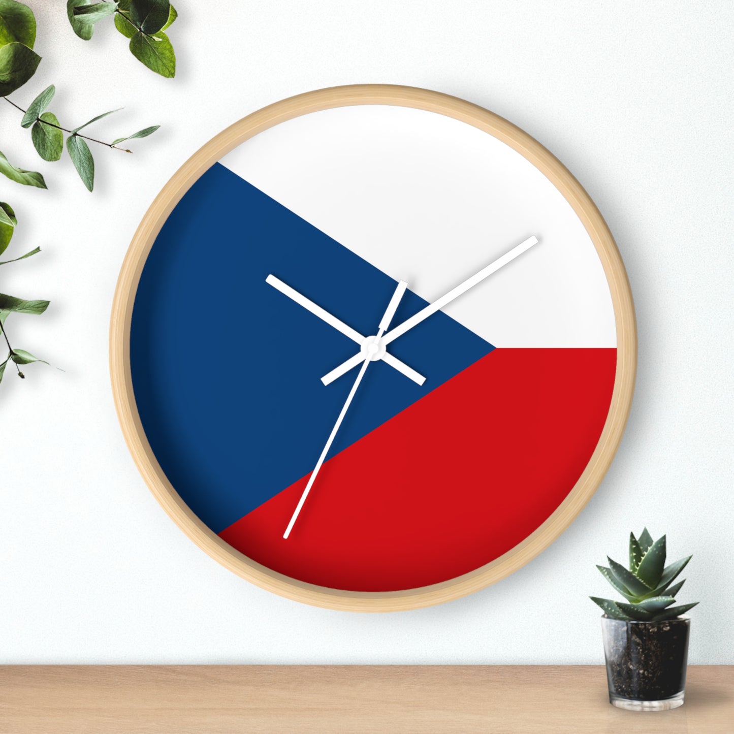 Czech Republic Flag Wall Clock - Stylish Home Decor for Proud Patrons