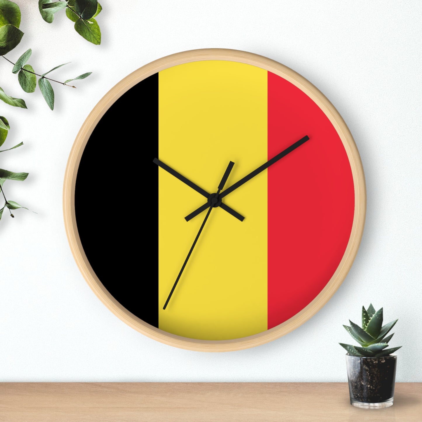 Belgian Flag Wall Clock - Timeless Home Decor for Belgium Lovers