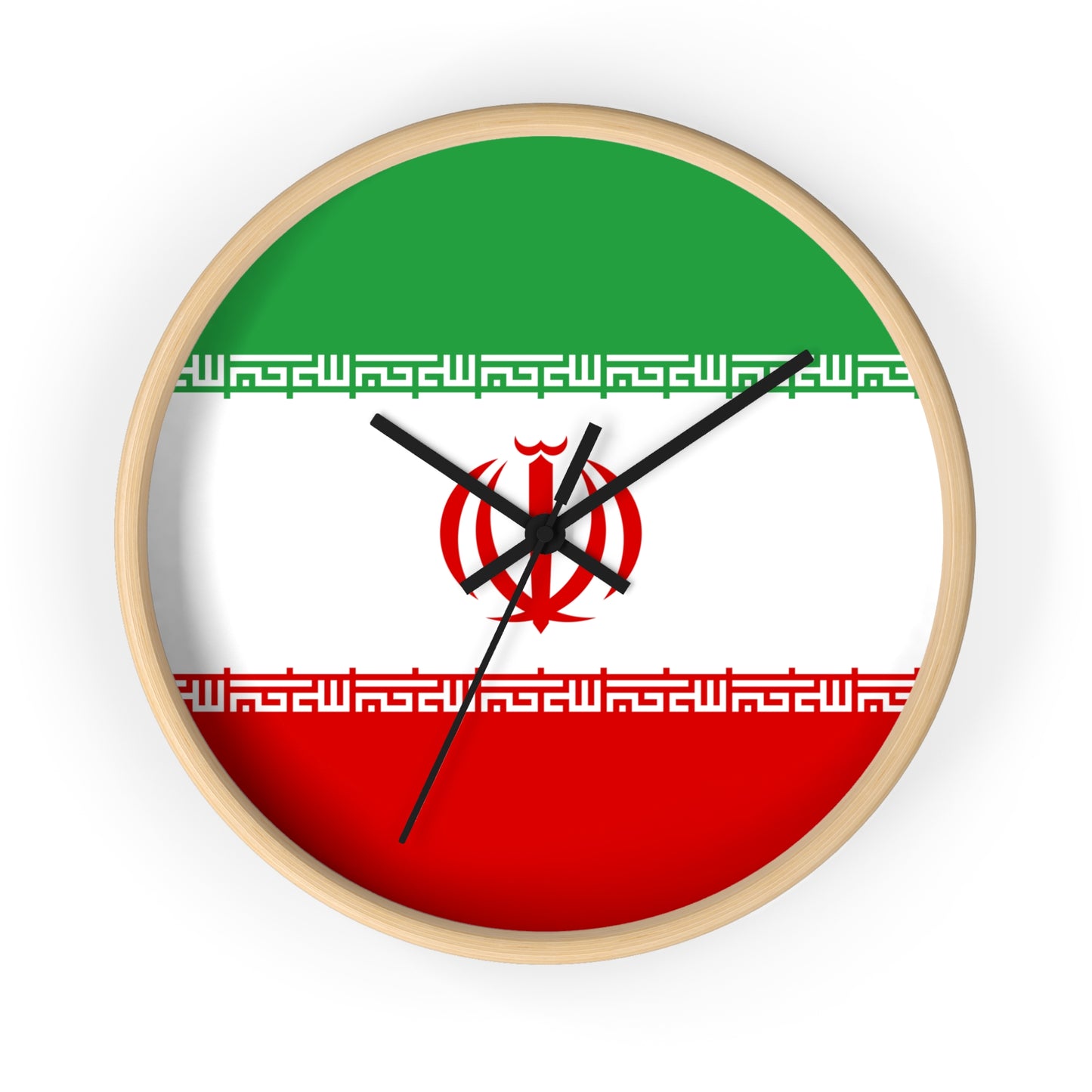 Patriotic Iran Wall Clock - Stylish Home Decor for National Pride