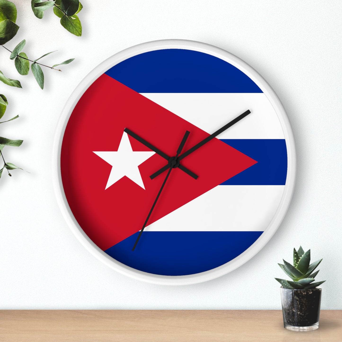 Cuban Flag Wall Clock – Vibrant Decor for Home & Office
