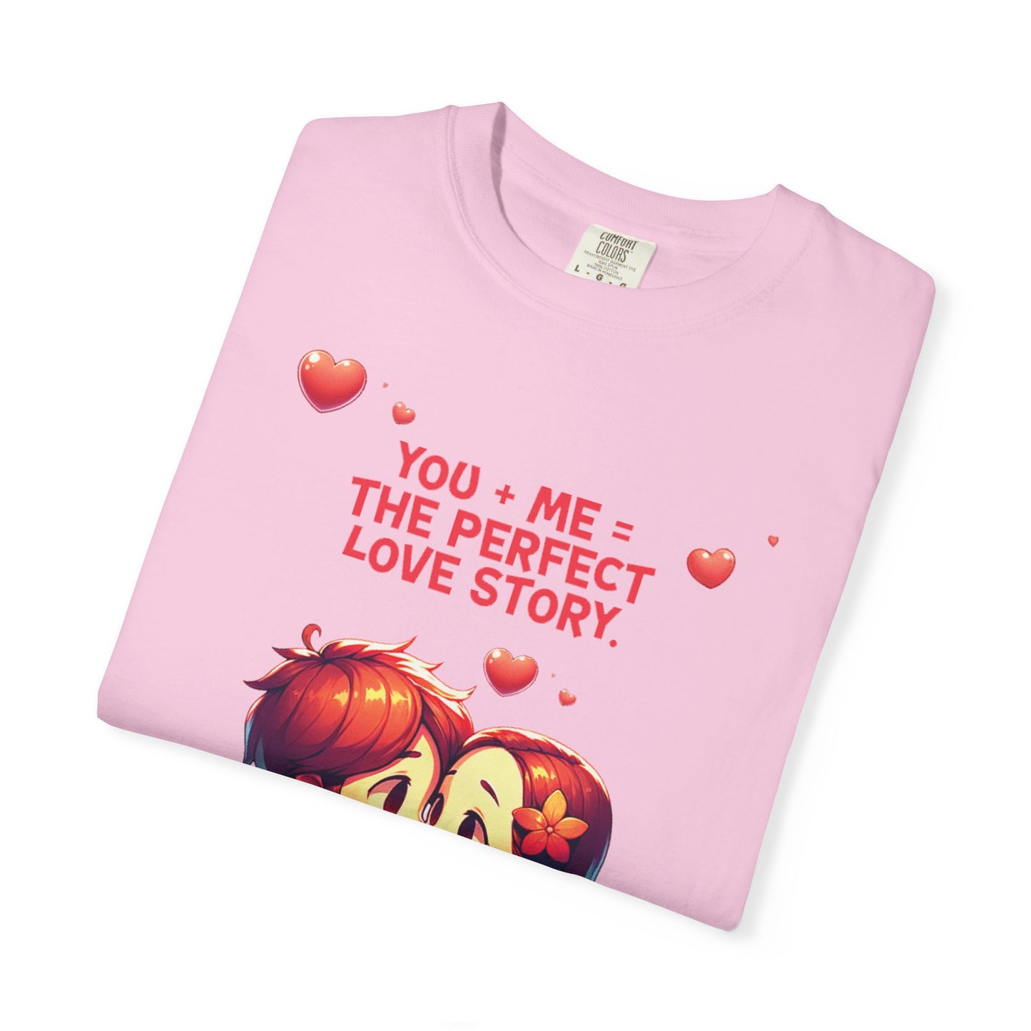 Unisex Garment-Dyed T-Shirt - 'Perfect Story Love' - Valentine's Day