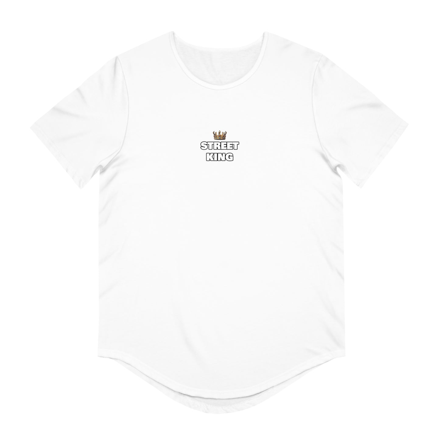 Street King Men's Curved Hem Tee - Bold Lion Graphic T-Shirt for Urban Style