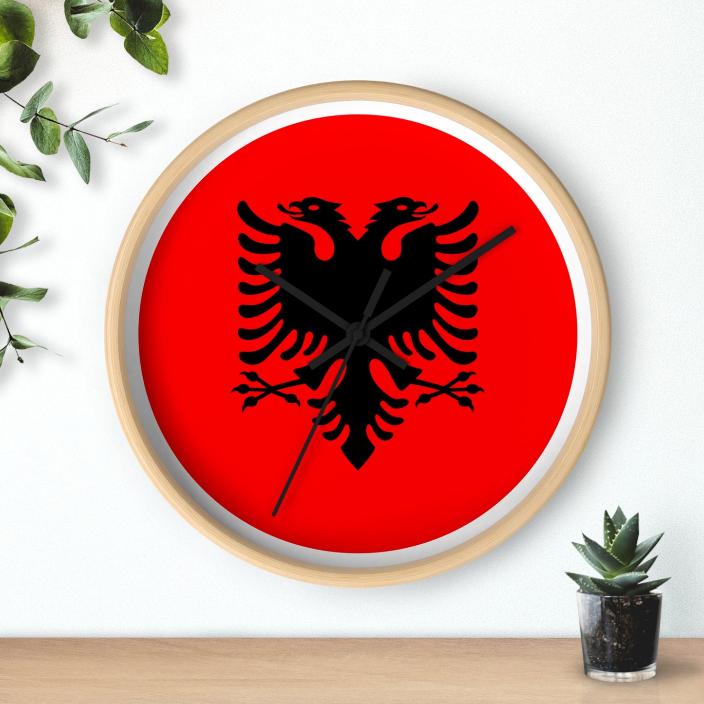 Albanian Eagle Wall Clock | Home Decor | Unique Gift for Albania Enthusiasts