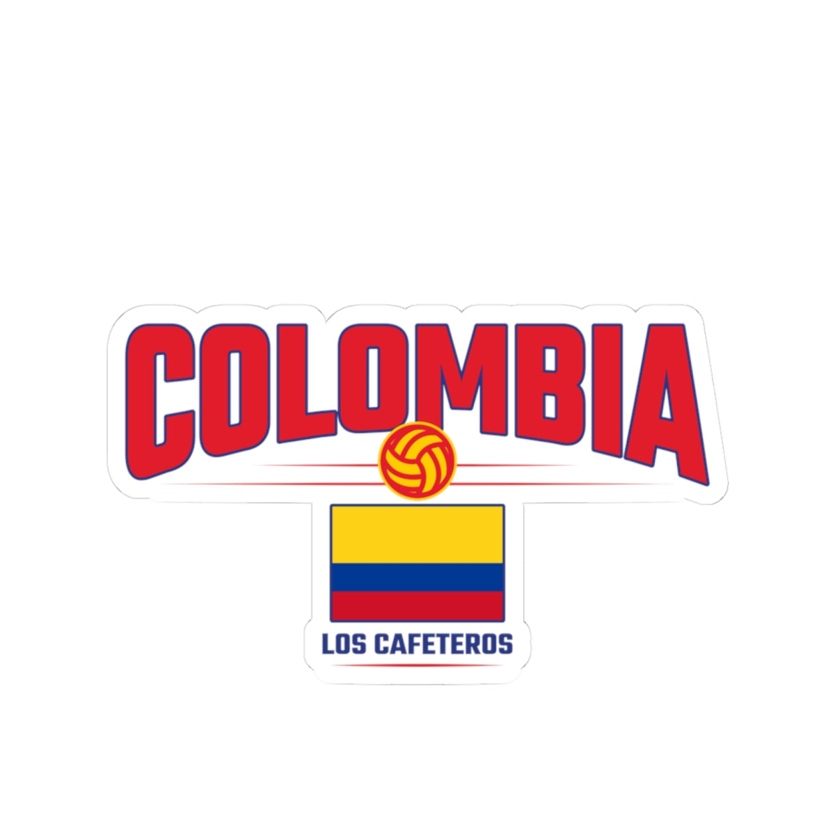 Cut Stickers Vibrant Soccer Colombia Cafeteros Kiss Pride for Fans