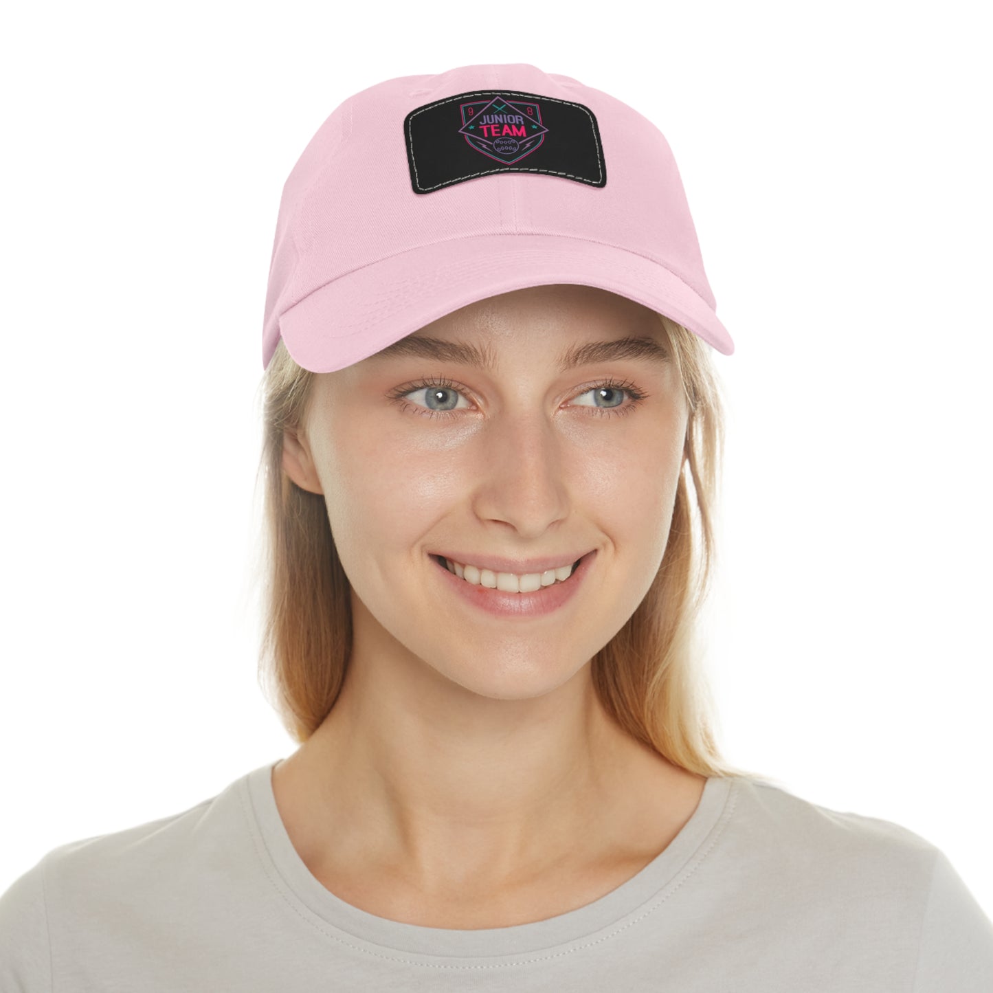 Junior Team Leather Patch Dad Hat | Casual Baseball Cap