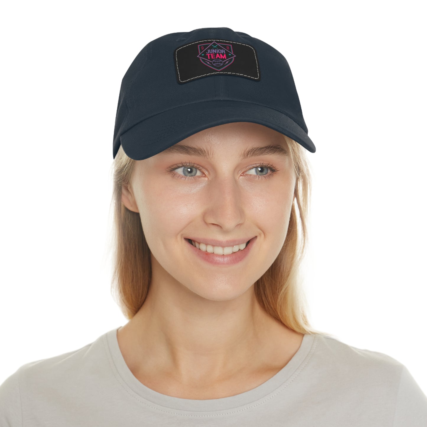 Junior Team Leather Patch Dad Hat | Casual Baseball Cap