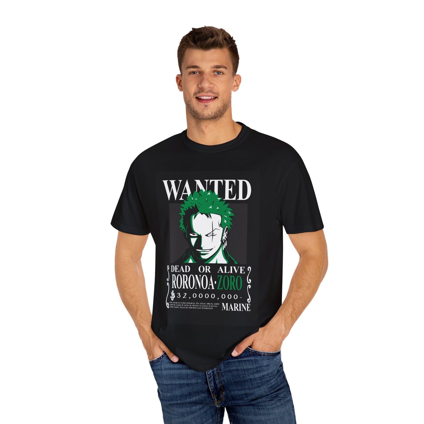 Unisex Wanted Roronoa Zoro T-Shirt Perfect for Fans, Casual Wear, and Gifting