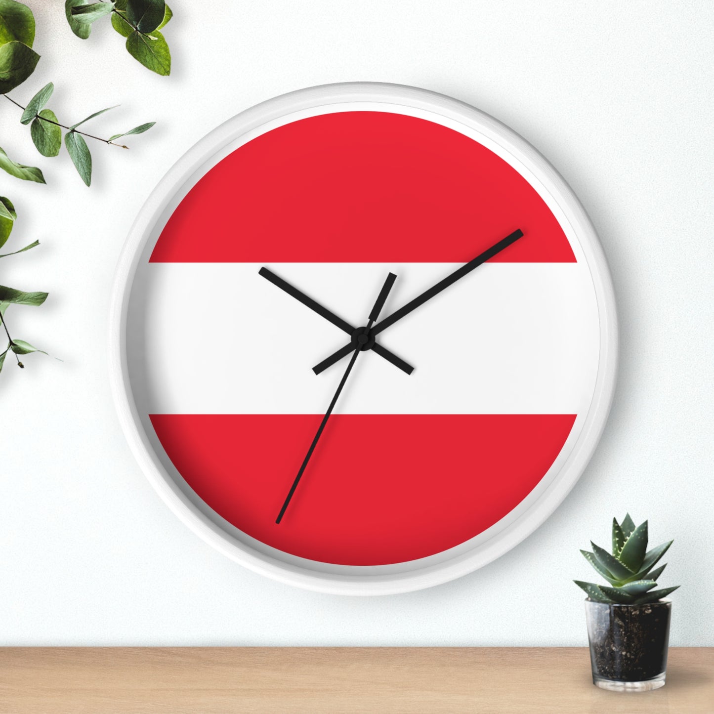 Austrian Flag Wall Clock - Unique Home Decor for Austria Lovers