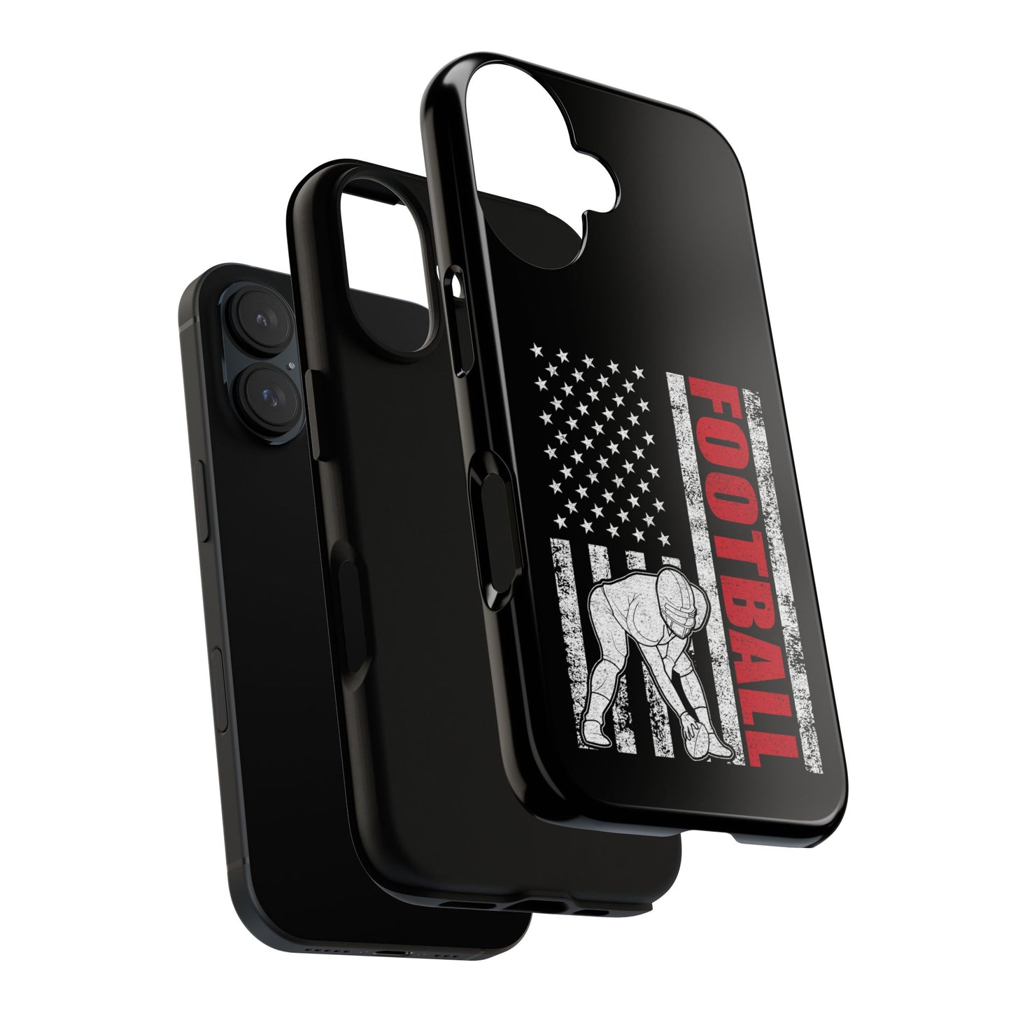 Football American Flag Phone Case - Tough Cases for Fans