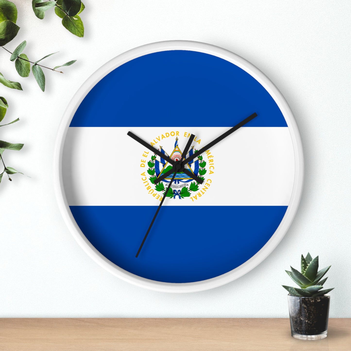 El Salvador Flag Wall Clock - Stylish Home Decor for Patriotism