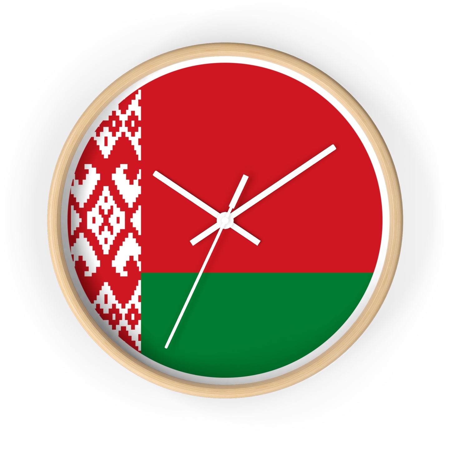Belarusian Pride Wall Clock - Stylish Home Decor with National Colors