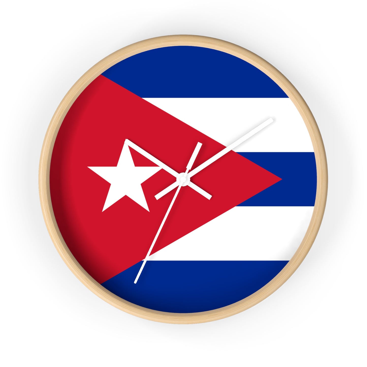 Cuban Flag Wall Clock – Vibrant Decor for Home & Office