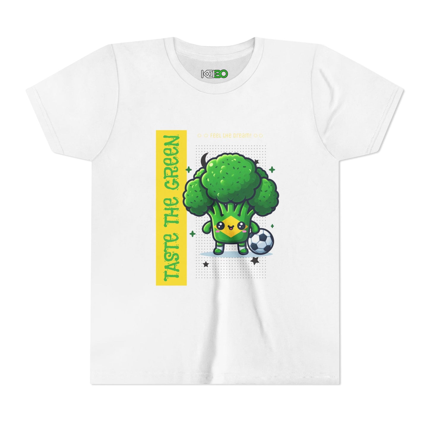 Brazilian Kids' Fun Broccoli Soccer Tee - "Taste the Green" for Active Kids
