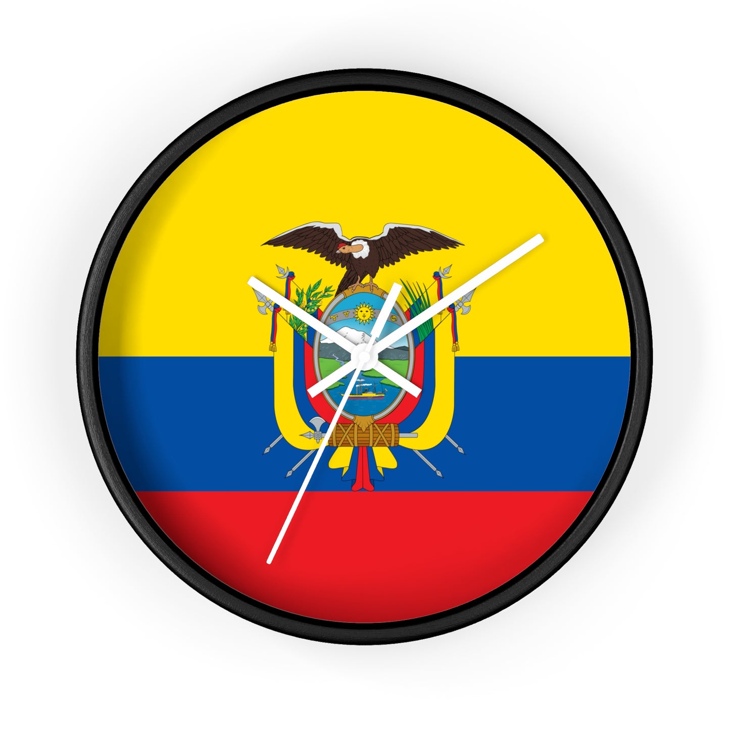 Ecuador Flag Wall Clock - Stylish Timepiece for Home & Office Décor