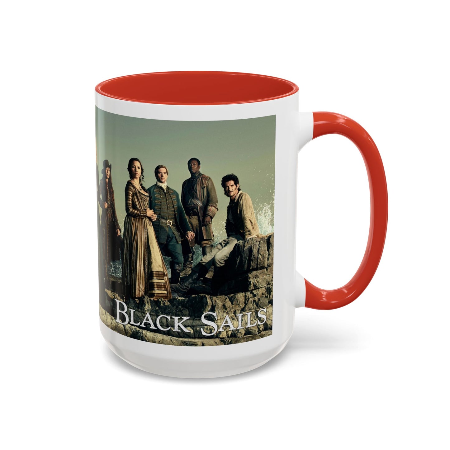Black Sails Accent Coffee Mug - 11oz & 15oz | For Fans of Adventure & Pirates
