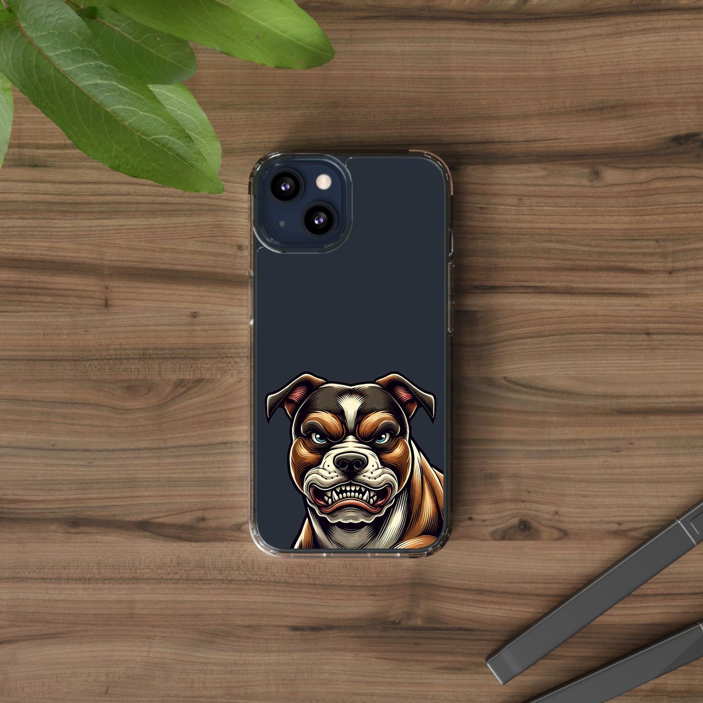 Pit Bull Print Clear Case - Perfect for Pet Lovers