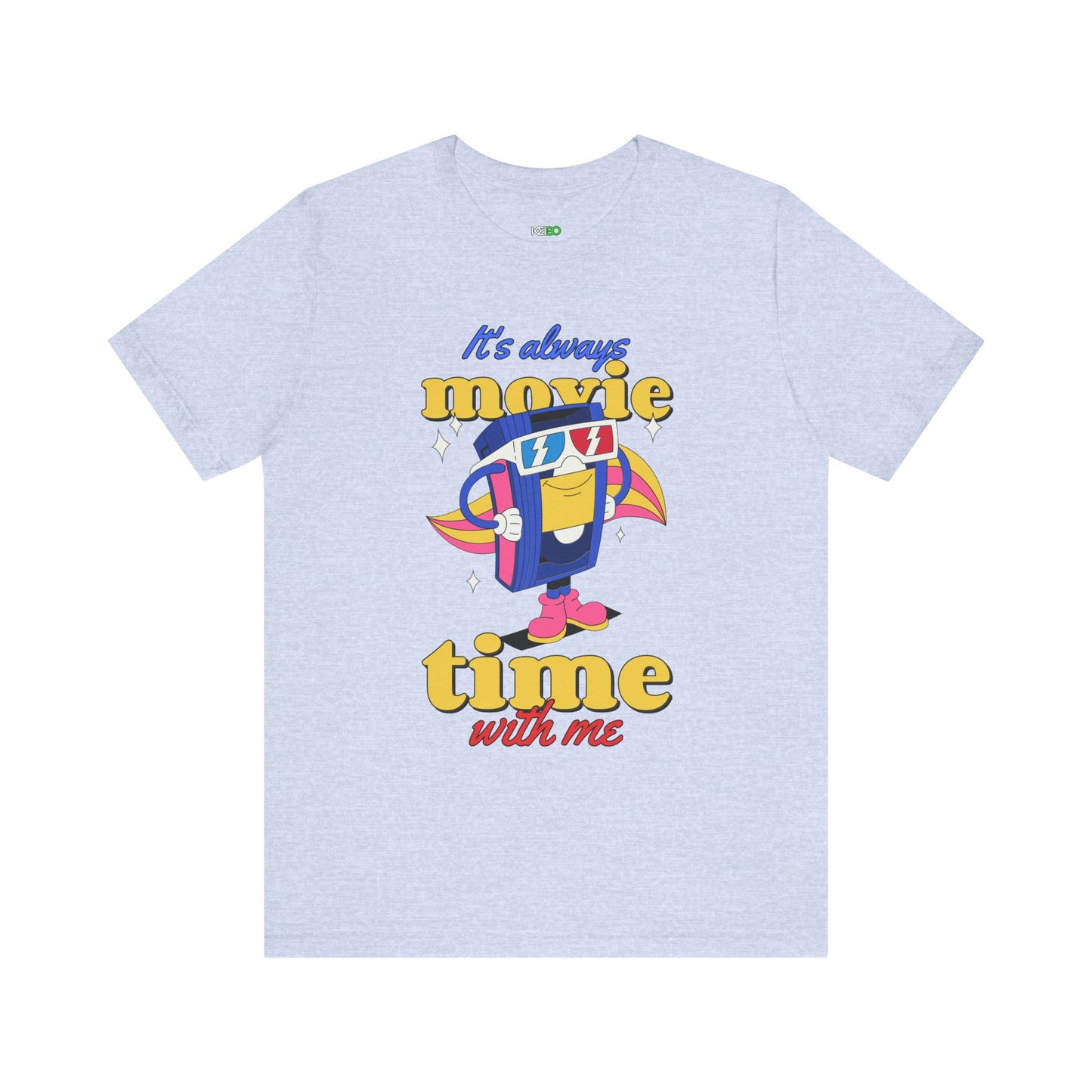 Movie Time Men's Jersey Tee - Fun Graphic T-Shirt for Film Lovers
