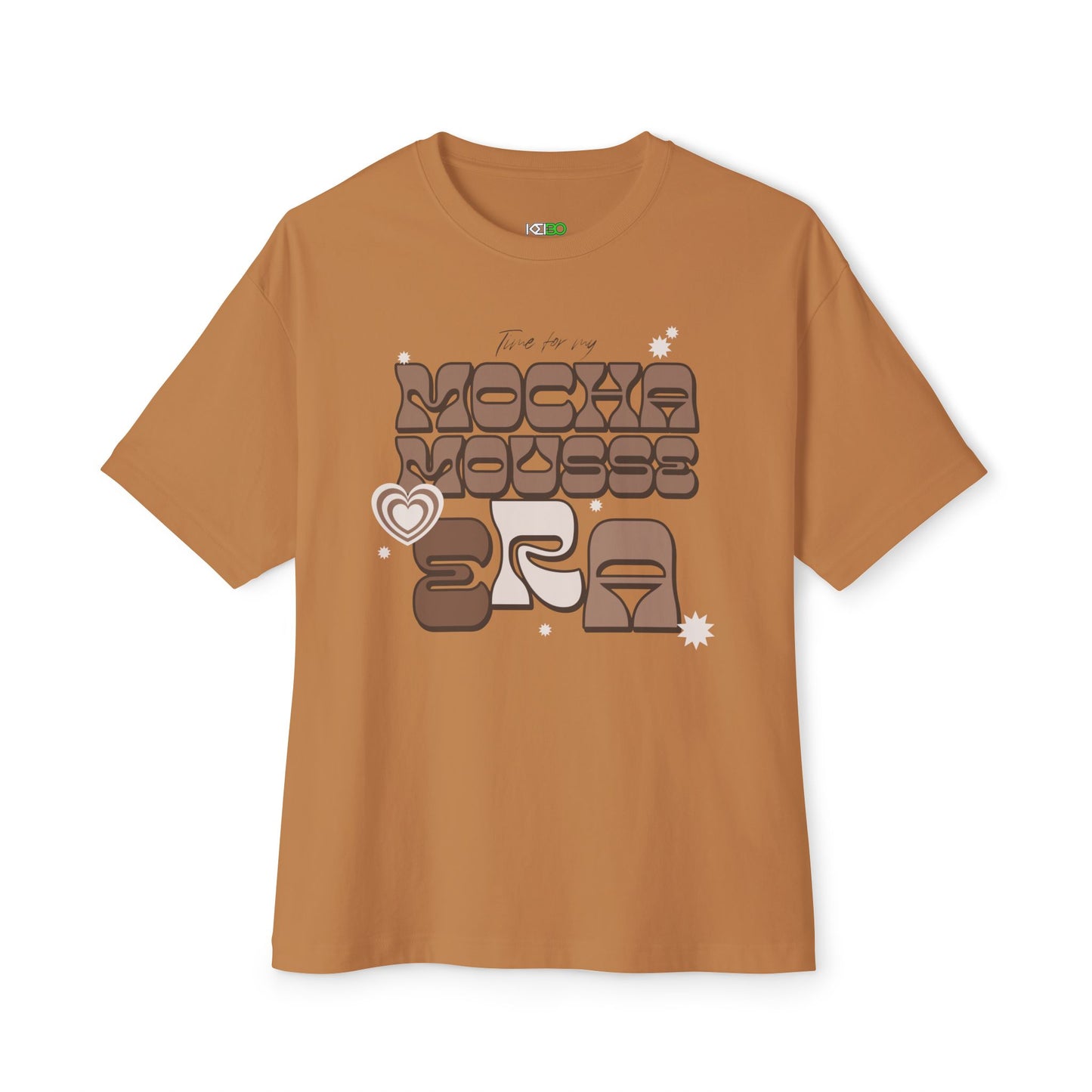Mocha Mouse Era Women's Oversized Tee – Trendy and Comfortable Streetwear