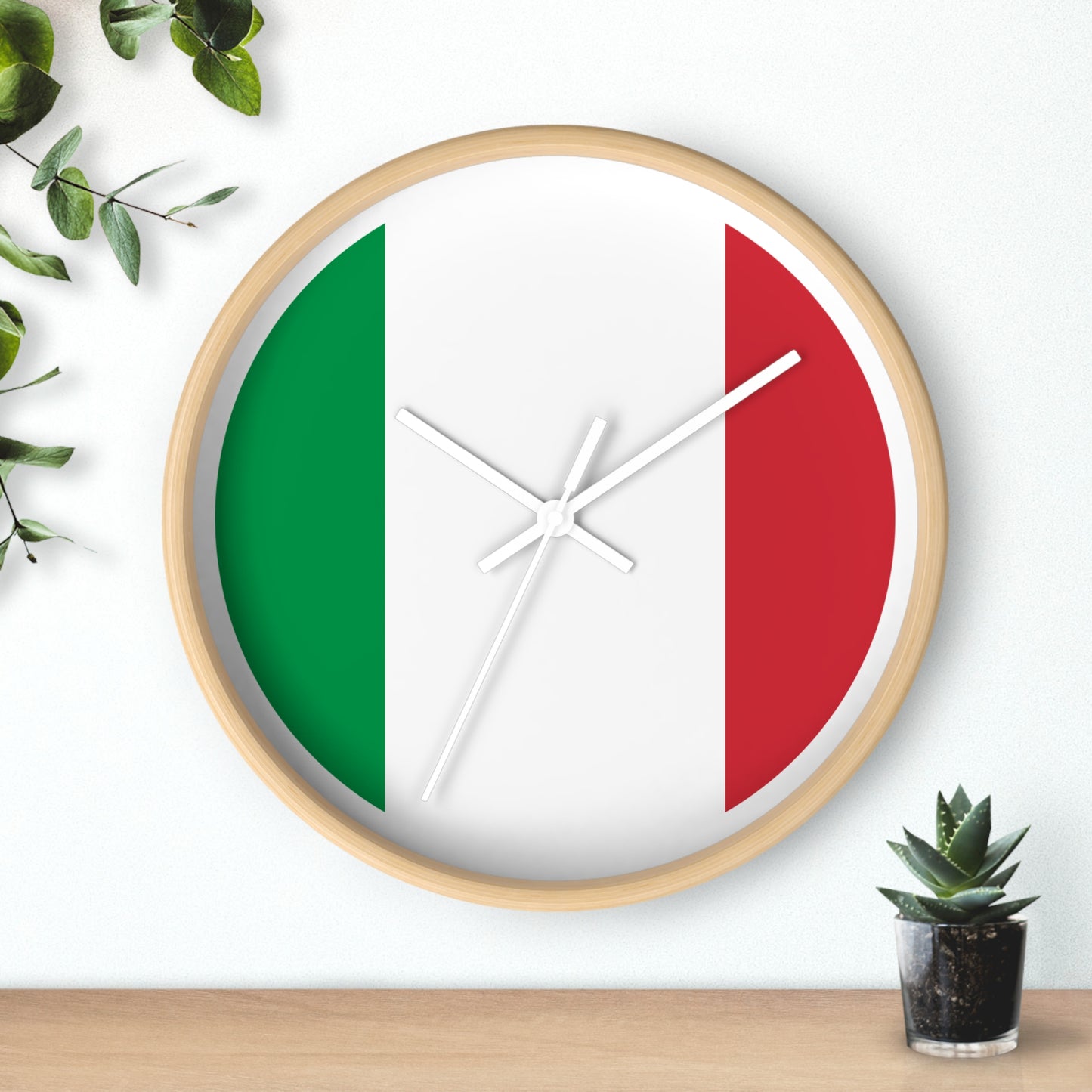 Italian Flag Wall Clock - Stylish Home Decor for Italy Lovers