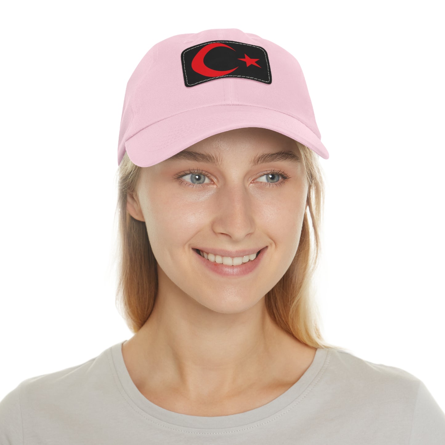 Stylish Dad Hat with Turkish Flag Leather Patch