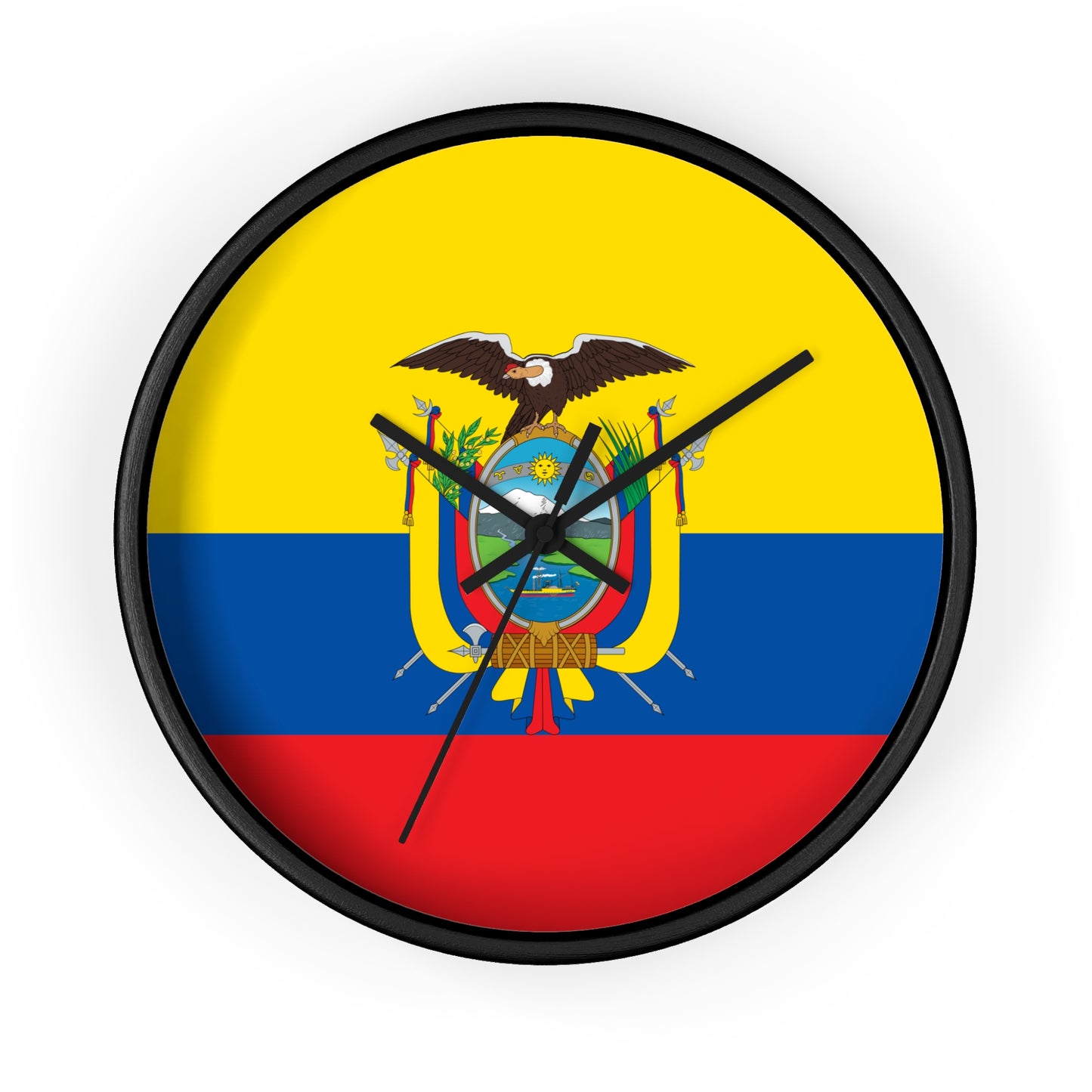 Ecuador Flag Wall Clock - Stylish Timepiece for Home & Office Décor