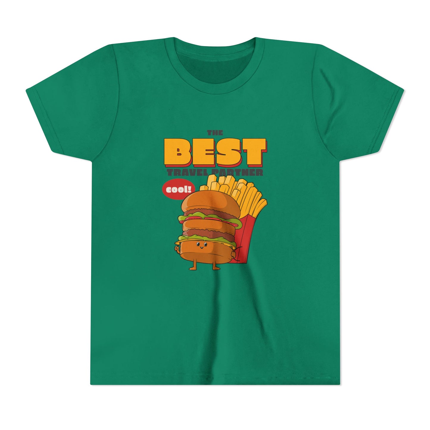 Youth Graphic T-shirt Fun Food - "The Best Travel Partner"