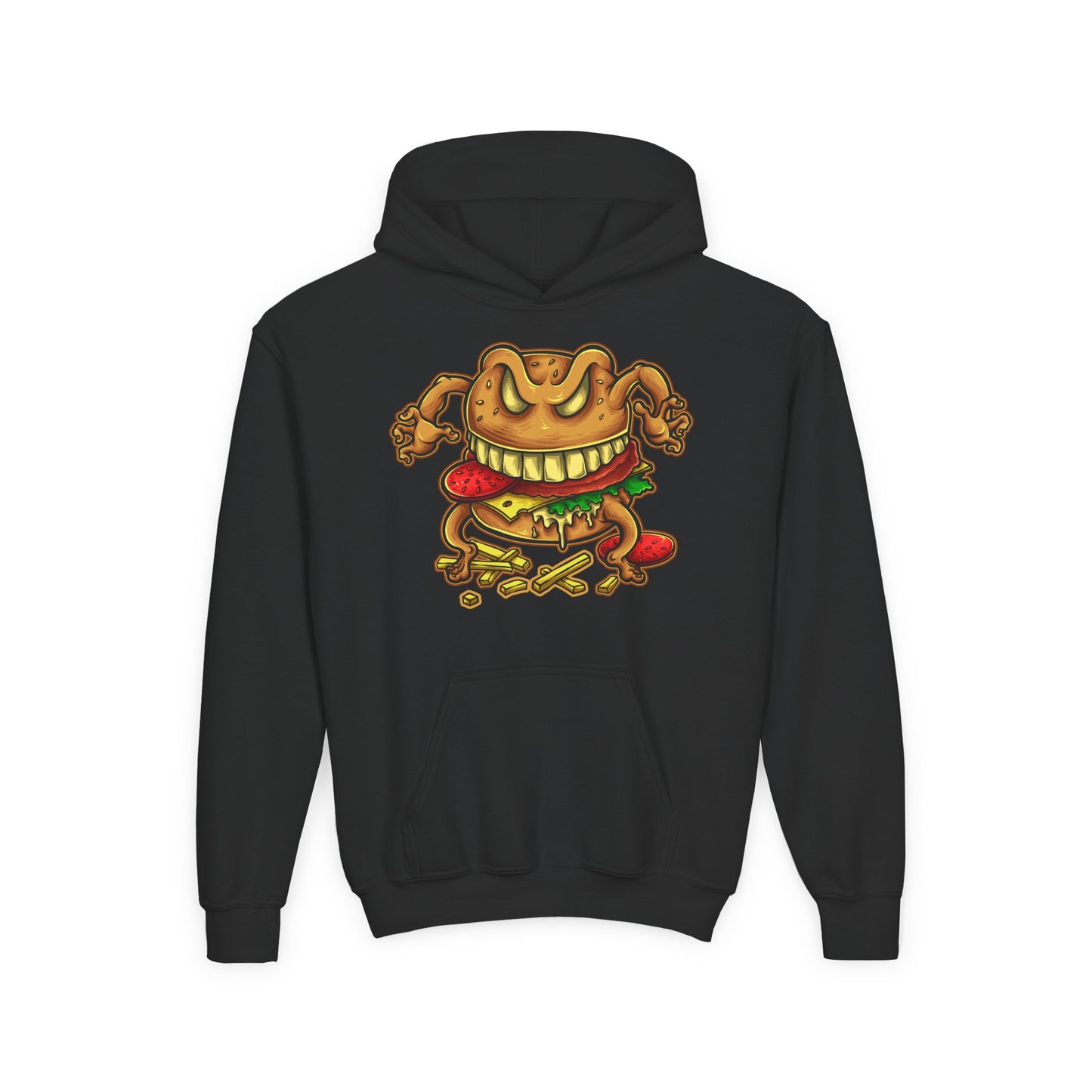 Funny Frog Burger Youth Hoodie