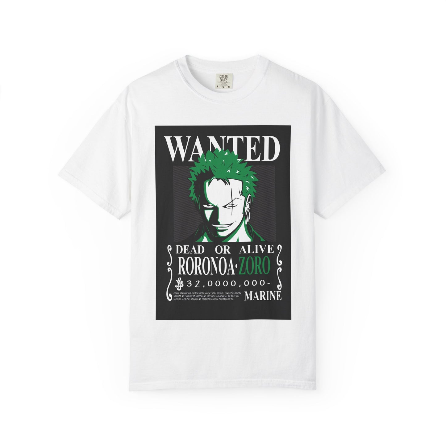 Unisex Wanted Roronoa Zoro T-Shirt Perfect for Fans, Casual Wear, and Gifting