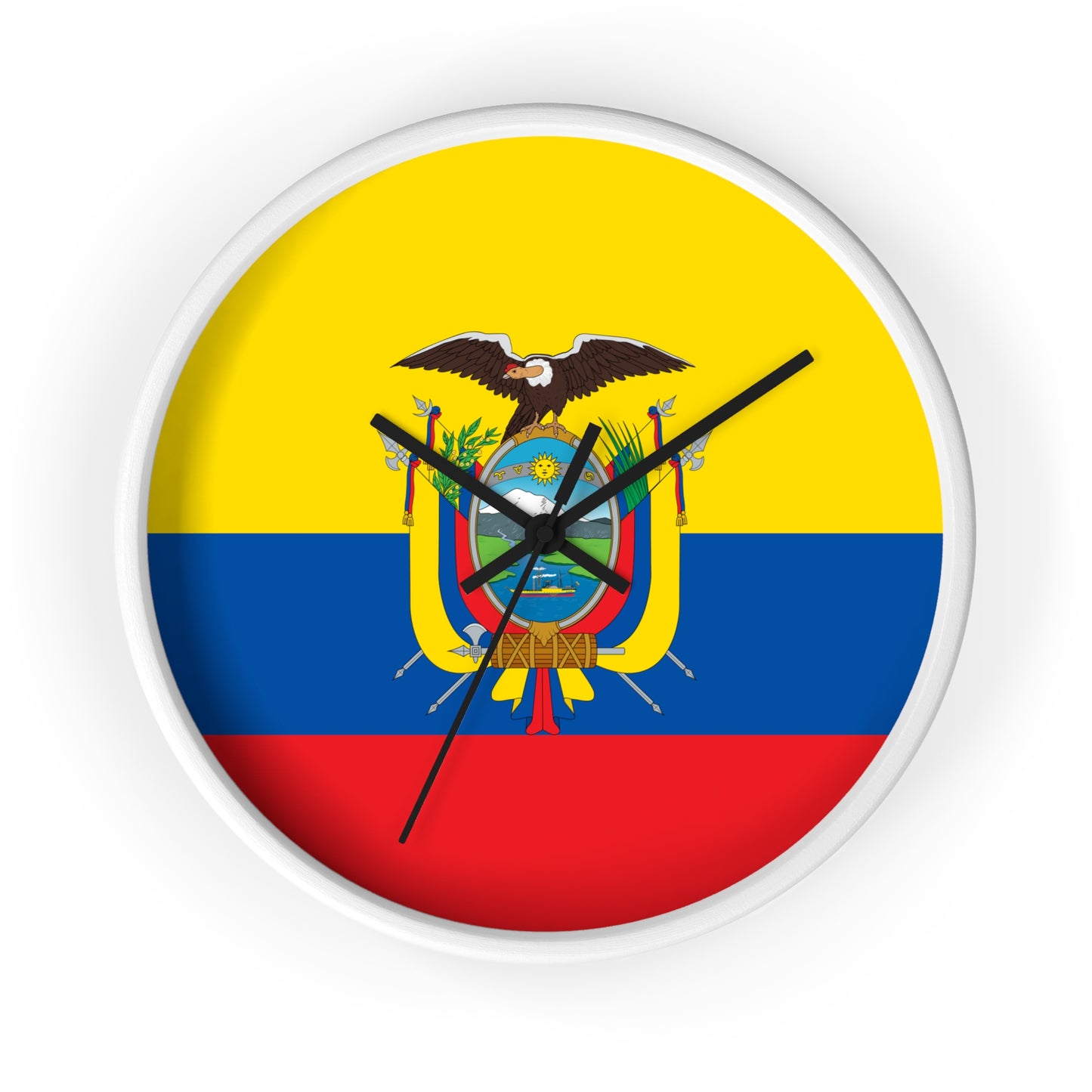 Ecuador Flag Wall Clock - Stylish Timepiece for Home & Office Décor
